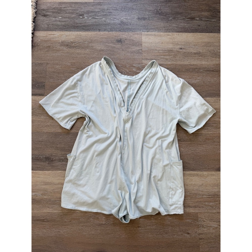 FP Movement Free People Hot Shot Short Romper Light Blue OB1882045 Medium